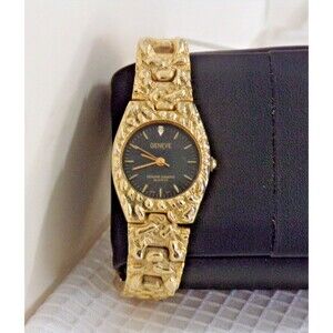 VTG Geneve Diamond Quartz Nugget Womens Dress Watch PIM087 138 PC21 New Battery